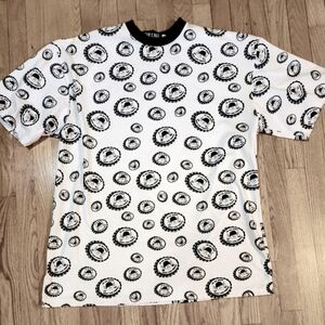 LUK S Vintage T-Shirt White Black 2XL In Da Hood Keep Low Profile 2000"s Tee